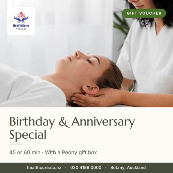 Birthday & Anniversary Special gift voucher – HealthCure Massage, Botany